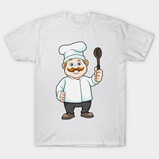 Chef with Chef's hat & Soup spoon T-Shirt